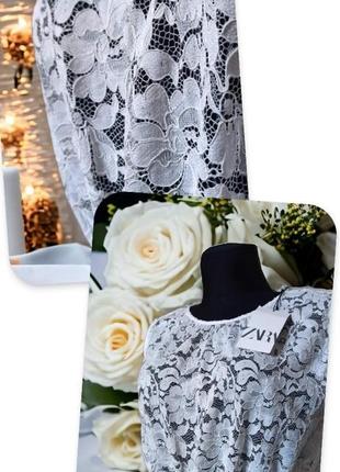 Брендовая красивая кружевная блуза zara этикетка