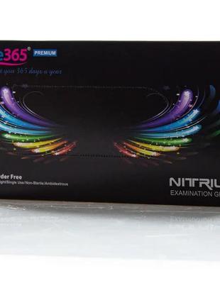 Перчатки нитриловые черные (плотные 5.г) тм care365 100 шт, черный, m