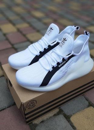 Мужские кроссовки adidas zx boost білі з чорним 44