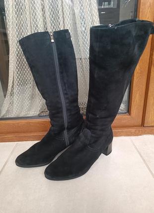 Зимние сапоги натуральная замша натуральный мех