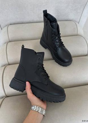 Зимние черные ботинки, сапоги, ботинки