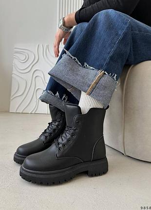 Зимние черные ботинки, сапоги, ботинки