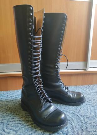 Сапоги стиль dr.martens на шнуровке ретро