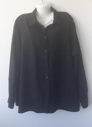 Чорна базова сорочка misspap  50-52 бавовна ,льон