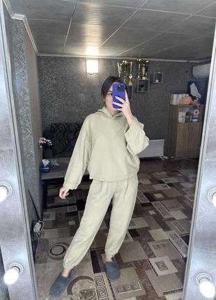 Спортивный костюм rikky hype песочный бежевый7 фото