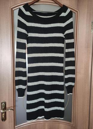 Кашемірове / вовняне плаття у смужку juicy couture (кашемір, вовна меріноса)