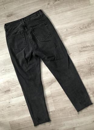 Чорні чёрные графитовые графітові джинсы штаны джинси брюки мом по фигуре высокой талии скини..2 фото