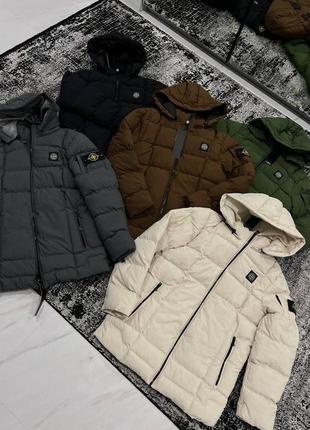 Зимняя мужская куртка пуховик парка stone island