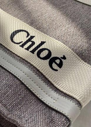 Сумка chloe woody tote grey 4