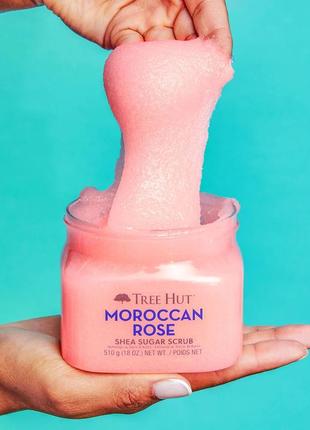 Tree hut shea butter scrub moroccan rose скраб для тіла