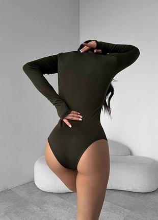 Термободі гольф, боді термо водолазка, термо боді гольфом, боді на флісі з коміром