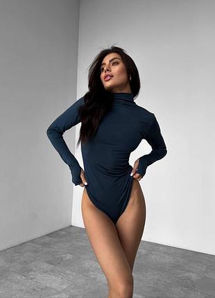 Термободі гольф, боді термо водолазка, термо боді гольфом, боді на флісі з коміром