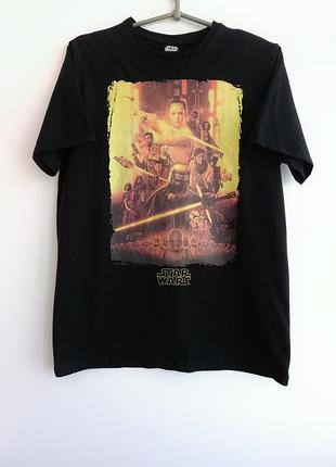 Футболка черная с принтом star wars звездные войны