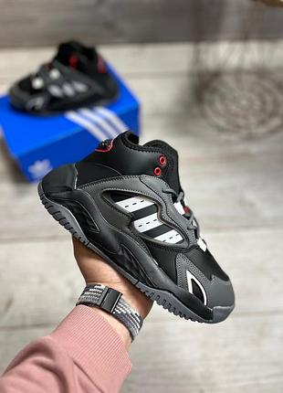 Кроссовки мужские adidas streetball wntr gray black зима