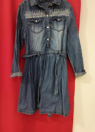 Дитяча джинсова сукня-сорочка