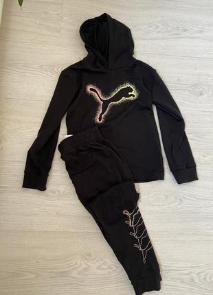 Костюм, сет, комплект пума puma оригинал, 12-14 лет, для девочек