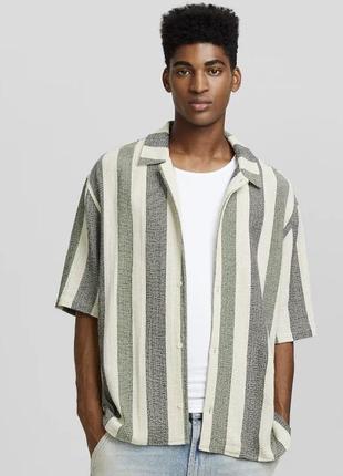 Bershka мужская рубашка оверсайз
