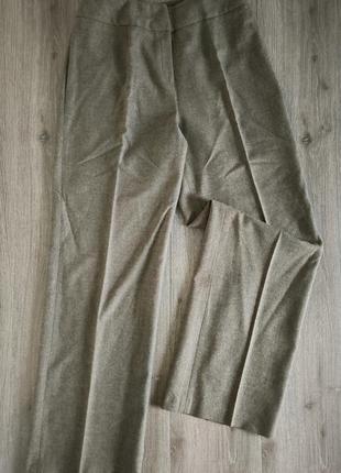 Брюки широкие шерсть коричневые,46 р