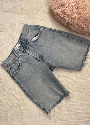 Шорты джинсовые бермуды zara