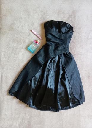 Эксклюзивное качественное атласное корсетное платье бандо с пышной юбкой фатиновая подкладка juju & christine