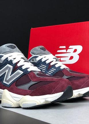 12232 new balance 9060 бордовые с темно синим