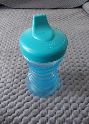 Поїльник пляшка непроливайка фірми nuk з твердим носиком, з безпечного пластику, bpa free