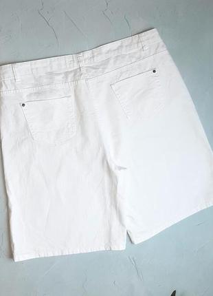 🌿1+1=3 джинсові білі жіночі шорти висока посадка julipa, розмір 58 - 605 фото