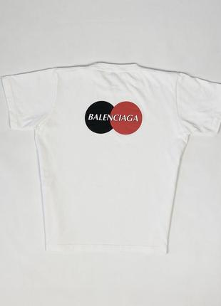 Футболка balenciaga mastercard t-shirt оригінал біла розмір m