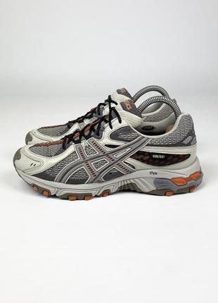 Трекінгові кросівки asics gore tex gel - trabuca t0b7n vintage оригінал туристичні сірі розмір 38
