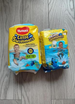 Подгузники-трусики для купания huggies little swimmers 2-3 и 3-4 12шт
