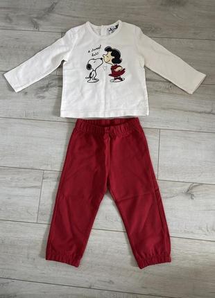 Пижама / домашний костюм 12 м gap snoopy