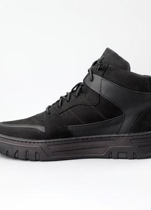 Ботинки мужские кожаные мех