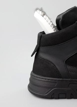 Ботинки мужские кожаные мех