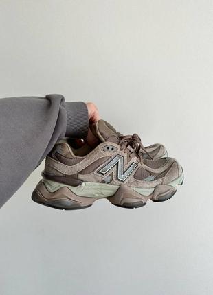 Шкіряні кросівки new balance 9060 mushroom