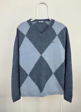 Винтажный шерстяной свитер lacoste
