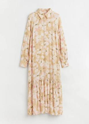 Легкое цветочное платье миди от h&amp;m3 фото