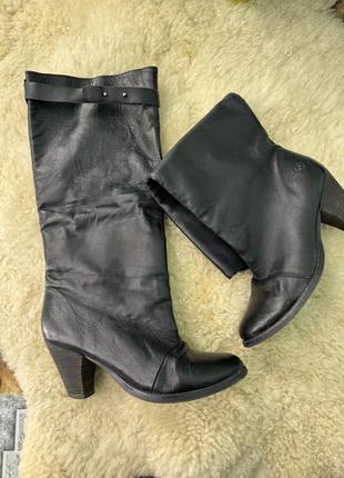 Кожаные сапоги кожа bronx