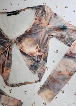 Винтажный топ топик корсет ангелы кофта винтаж милвя y2k ретро стиль plt prettylittlething