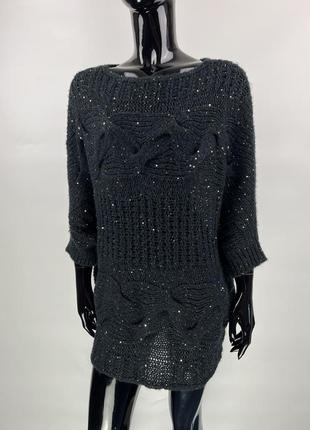 Італійський светрик туніка в паєтках mauro menichetti made in italy 🇮🇹