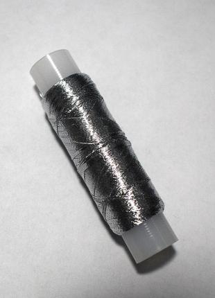 Нитки для вишивання люрекс срібло (металізовані)1 фото