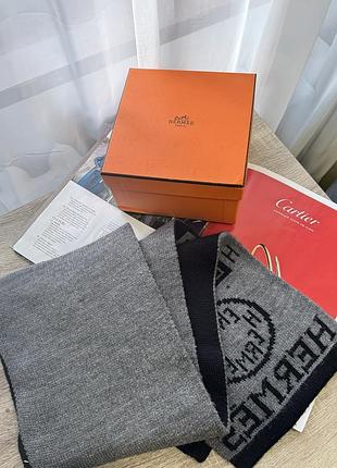 Шарф теплий hermes 🔥♥️