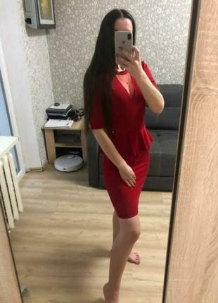 Платье платье с баской