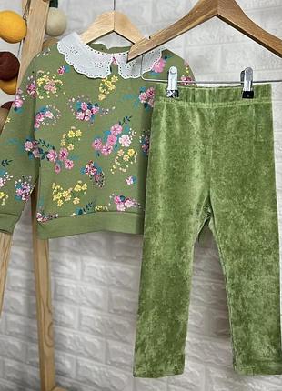 Костюм zara для дівчинки кофта і лосини