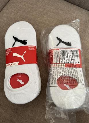 Носки женские, носки белые puma non terry sneaker