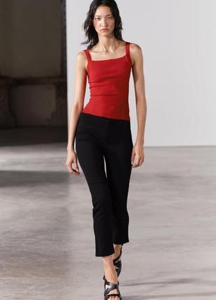 Красная майка zara