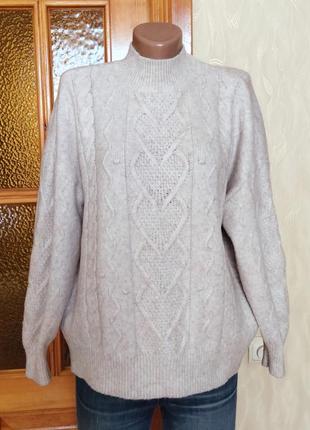 Nutmeg. красивый бежевый свитер. р.16/18