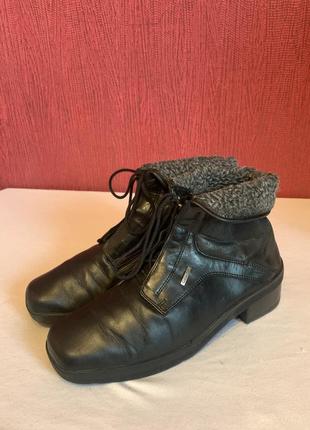 Брендовые кожаные ботинки gabor 40-41 р