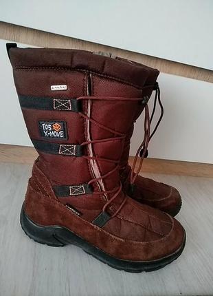 Теплі зимові чоботи шкіра