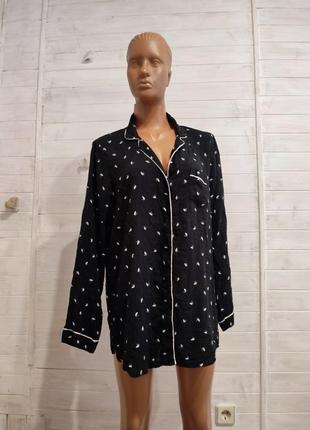 Кофта пижамная из хлопка и вискозы  l-2xl