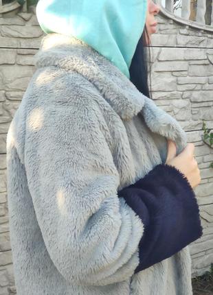 Теплая искусственная шубка тедди.